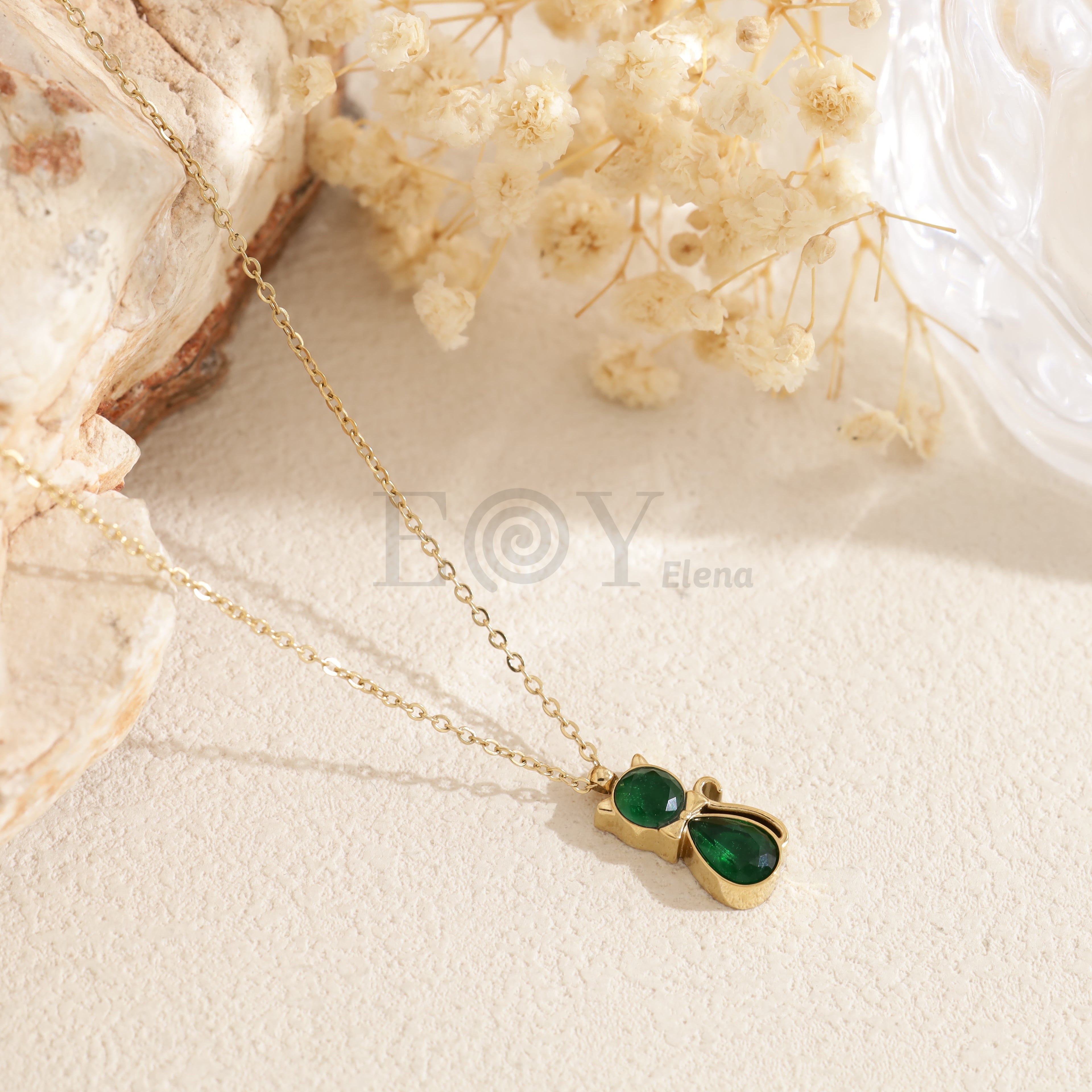 猫咪锆石项链