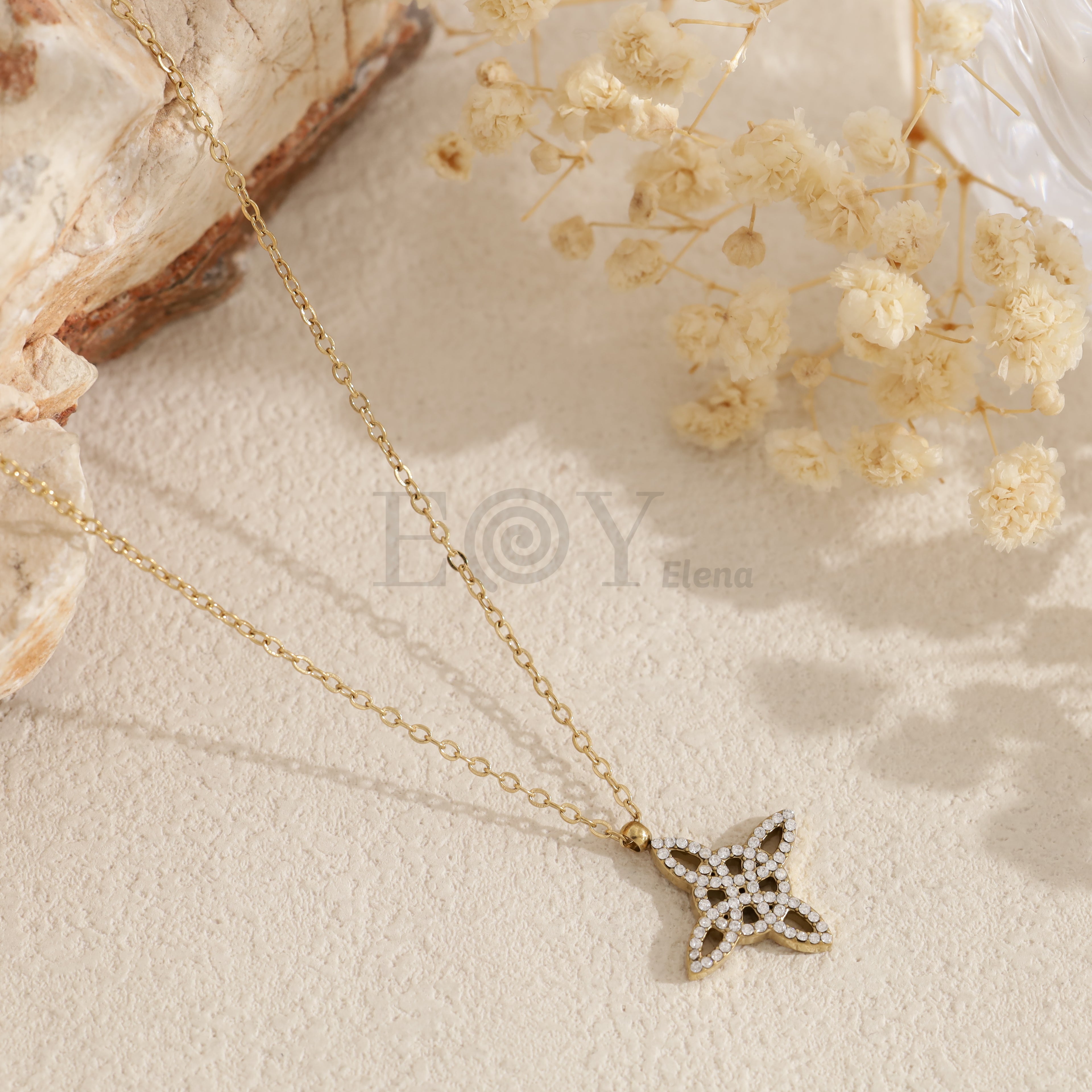 Collar nudo de bruja circonitas