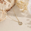Collar Corazón Circular con Circonitas