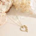 Collar corazón circonitas e infinito acero