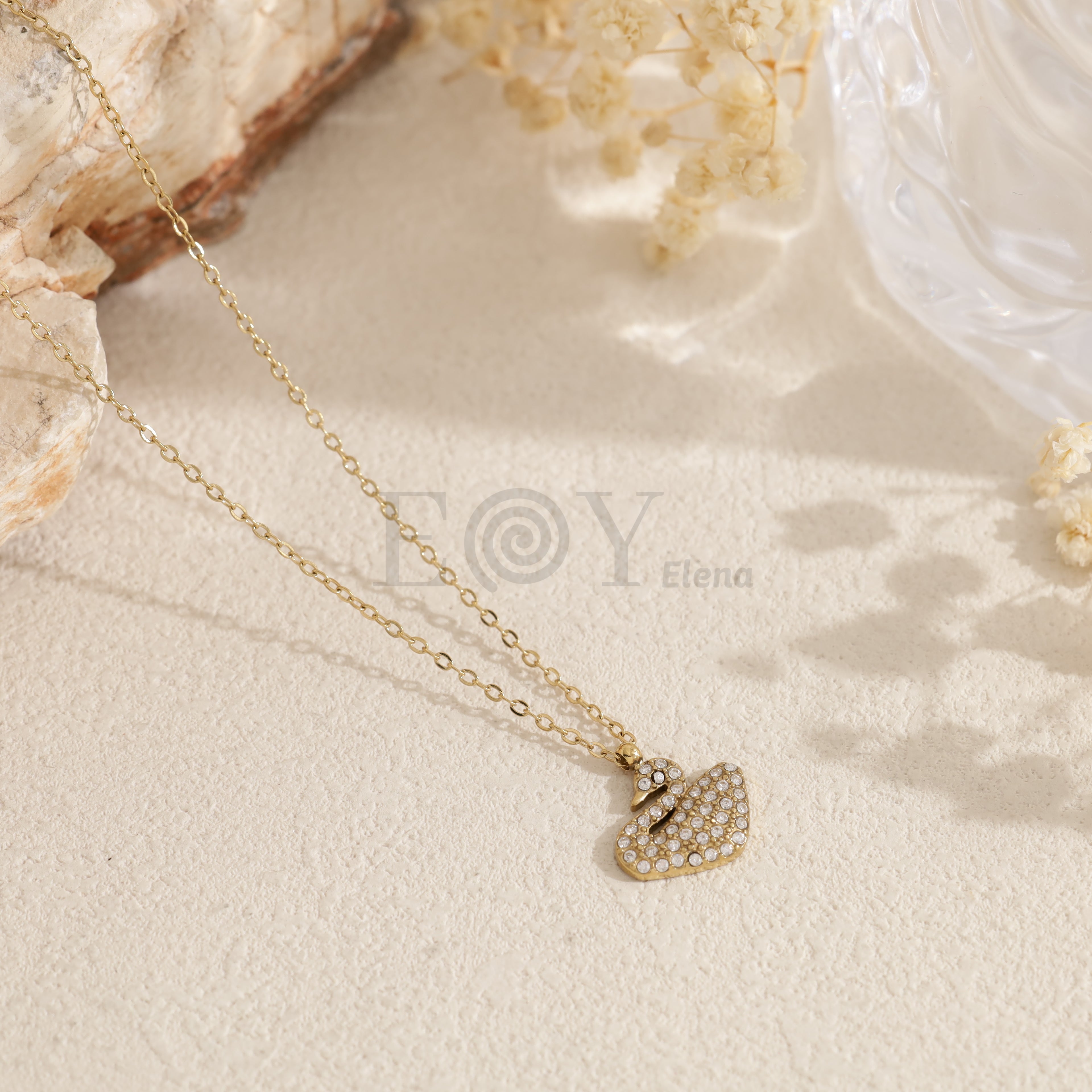 Collar Cisne con Circonitas