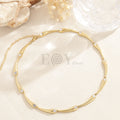 Collar gotas alargadas acero