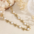 Collar de estrellas de mar con circonitas