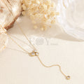 Collar con circonitas acero