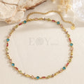 Collar piedras formas varias acero