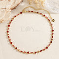 Collar piedras formas varias acero