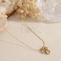 Collar con triple circonita acero