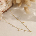 Collar con lágrima y circonitas acero