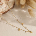 Collar estrellas y circonitas acero