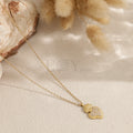 Collar corazón circonitas acero