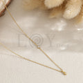 Collar gota con circonita acero