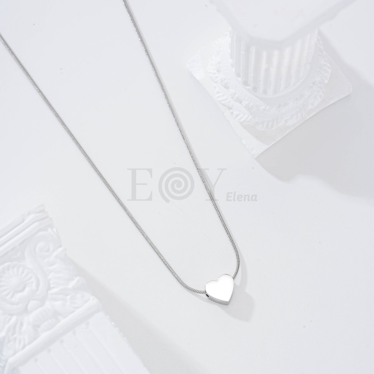 Collar corazón acero