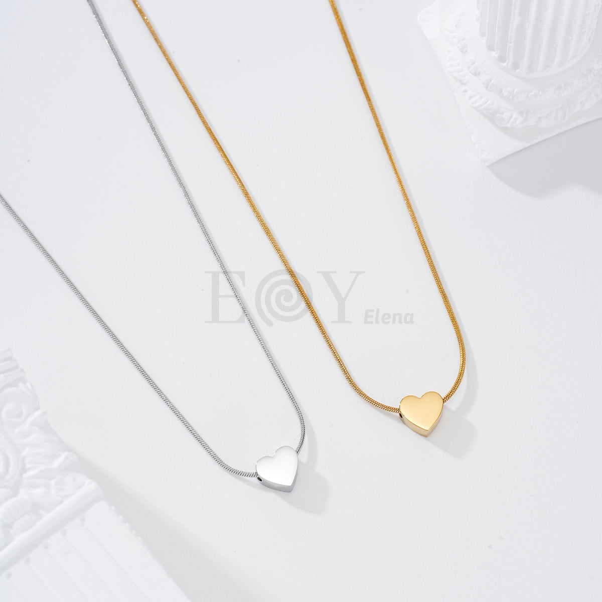 Collar corazón acero