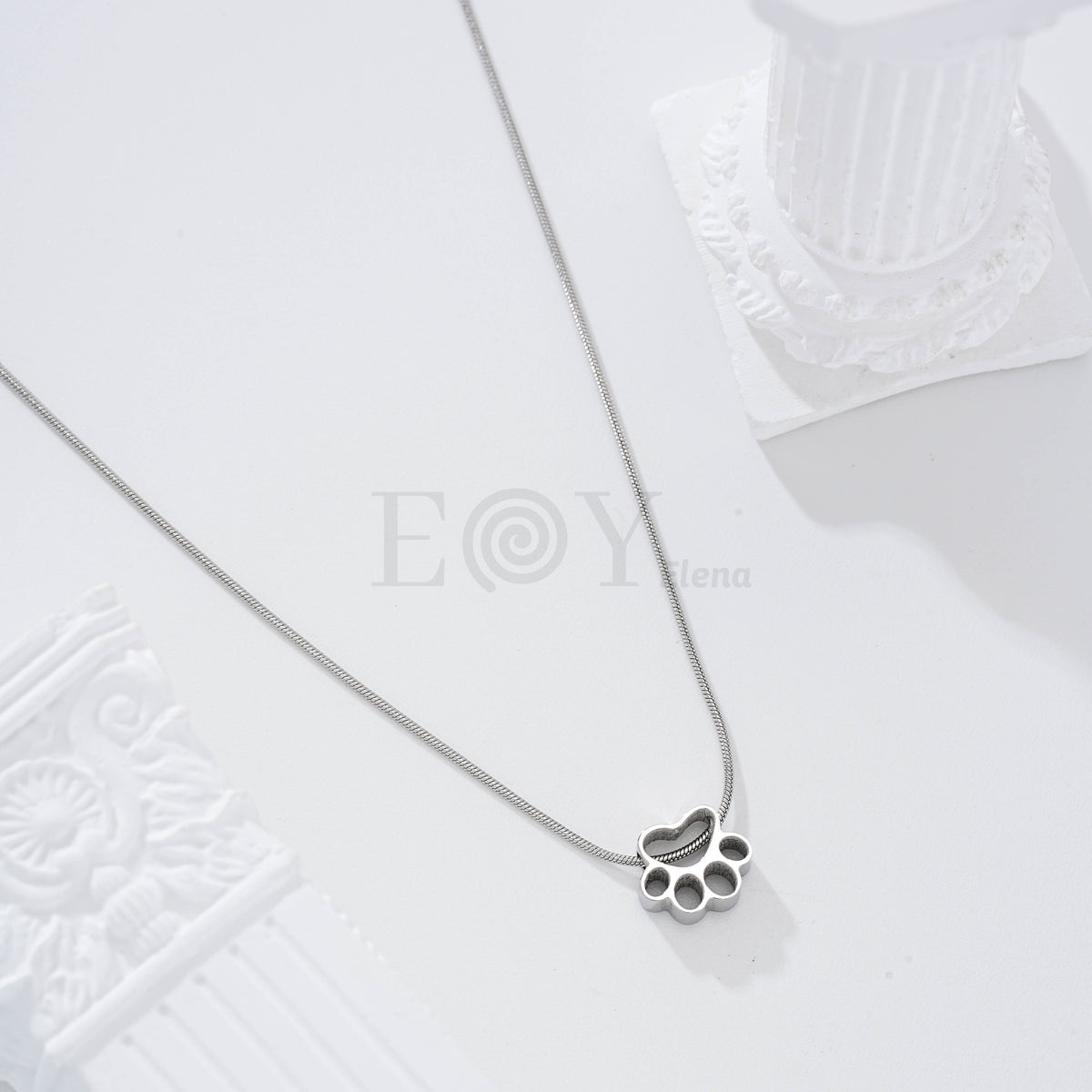Collar huella animal acero