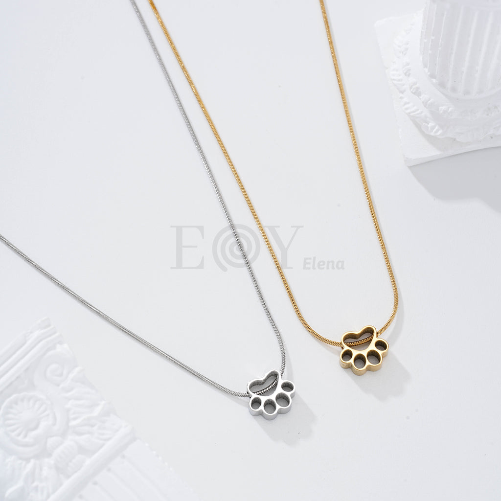 Collar huella animal acero