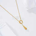 Collar gota y aro acero