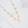 Collar con corazones y chapas nacar
