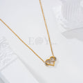 Collar corazón e infinito circonitas acero