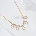 Collar con gotas circonitas acero