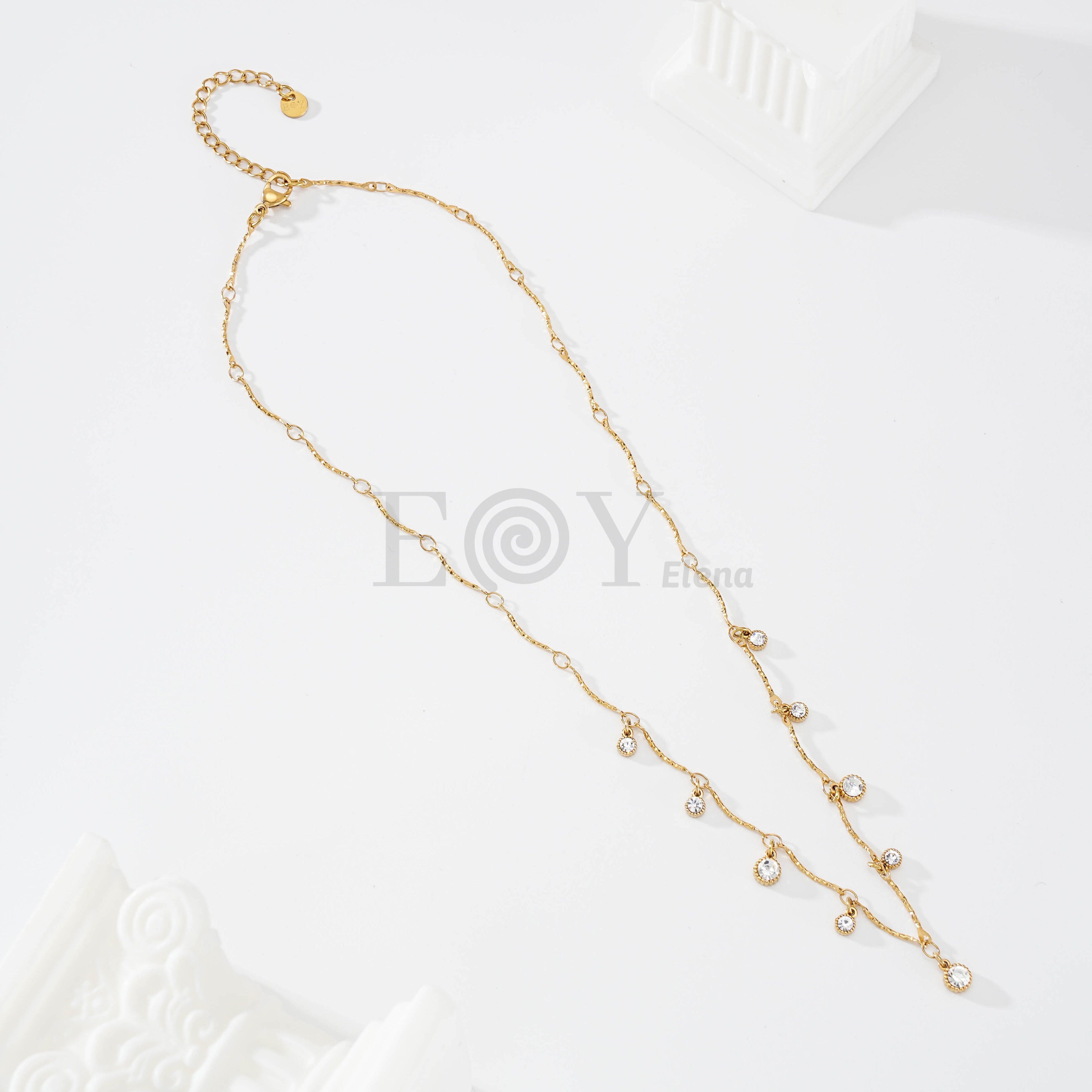 Collar cadena circonitas