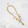 Collar de piedras colores y charm