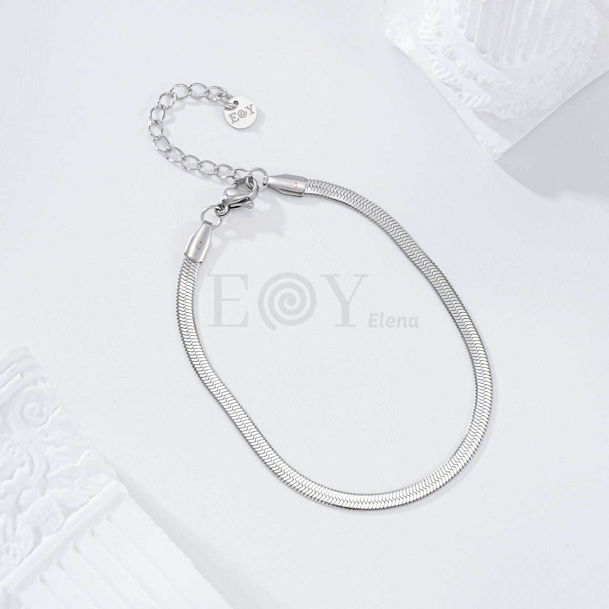 Pulsera cadena plana acero