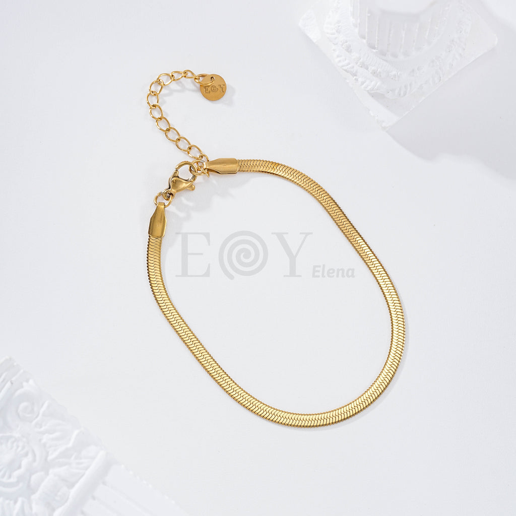 Pulsera cadena plana acero