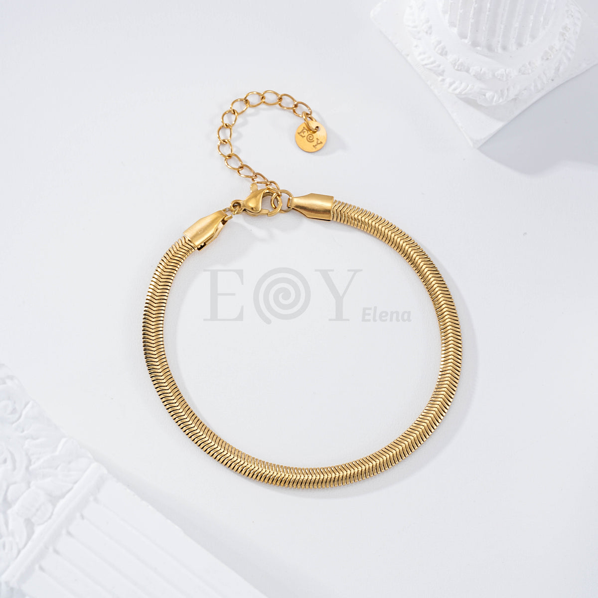 Pulsera cadena plana acero