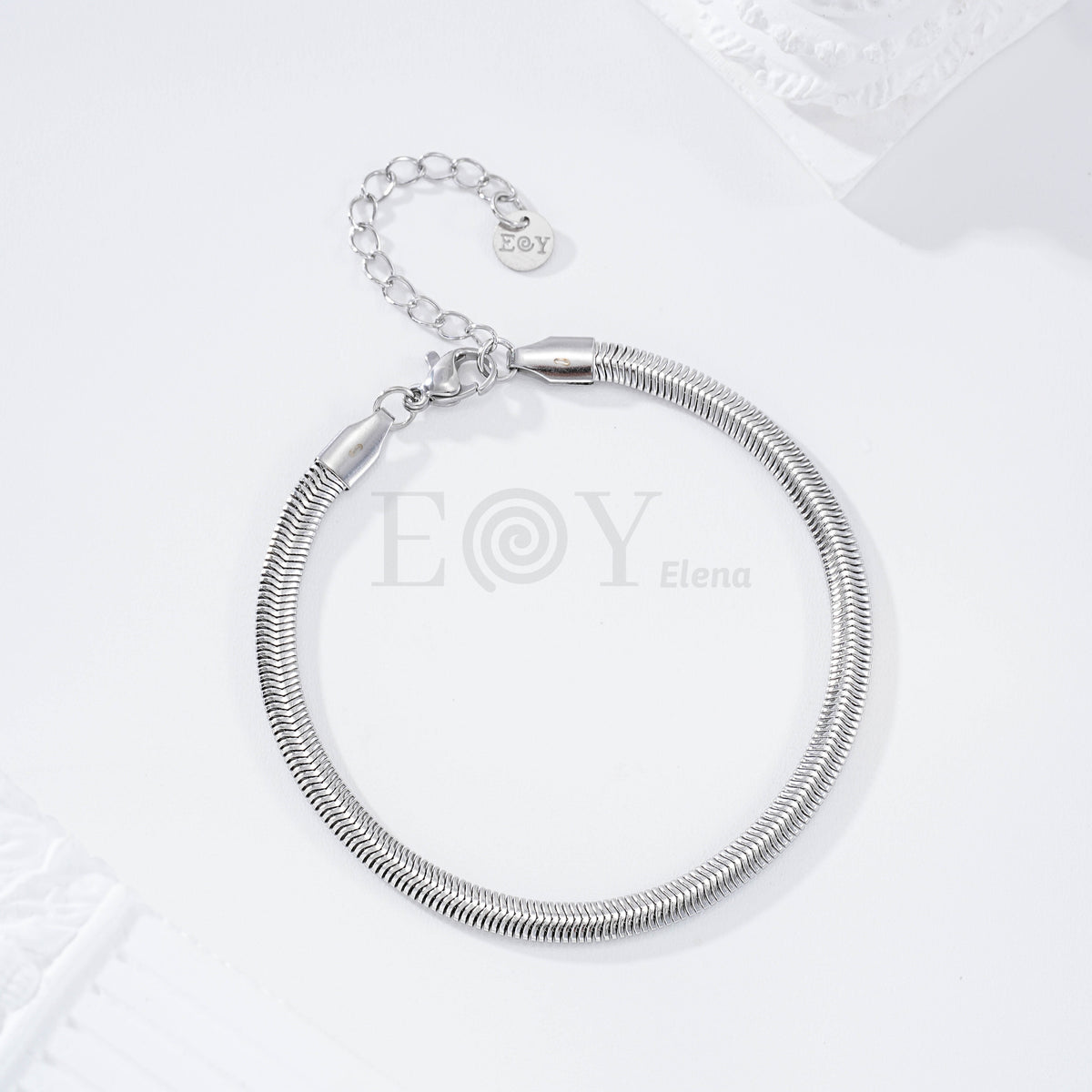 Pulsera cadena plana acero