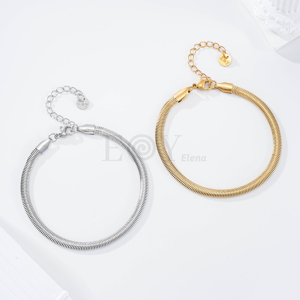 Pulsera cadena plana acero