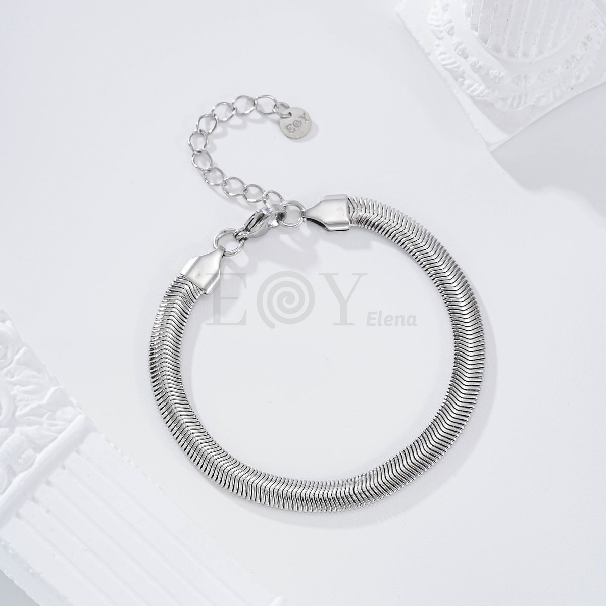 Pulsera cadena plana acero