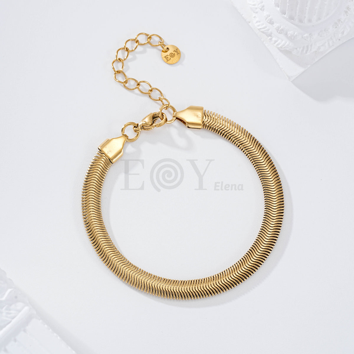 Pulsera cadena plana acero