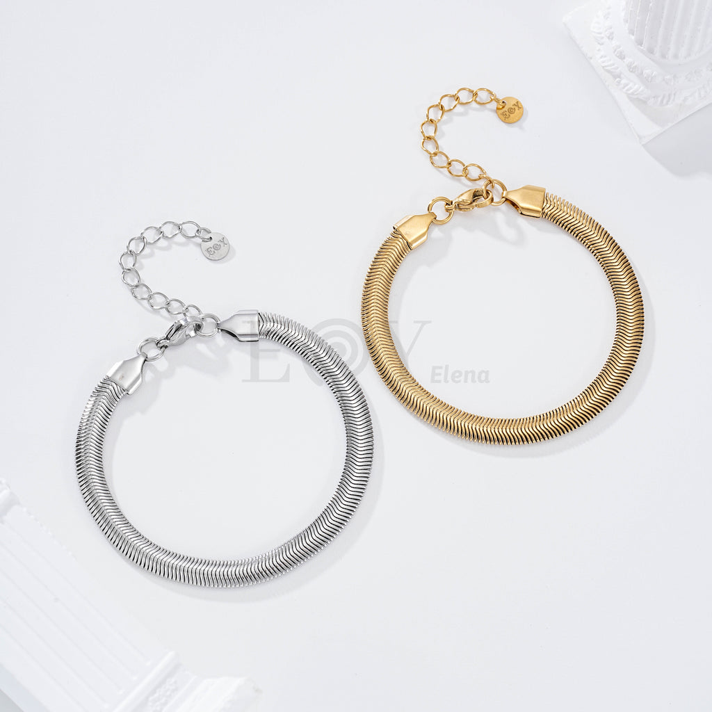Pulsera cadena plana acero