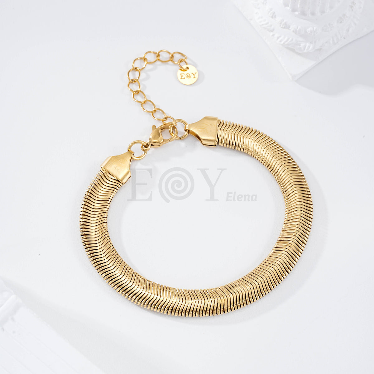 Pulsera cadena plana acero
