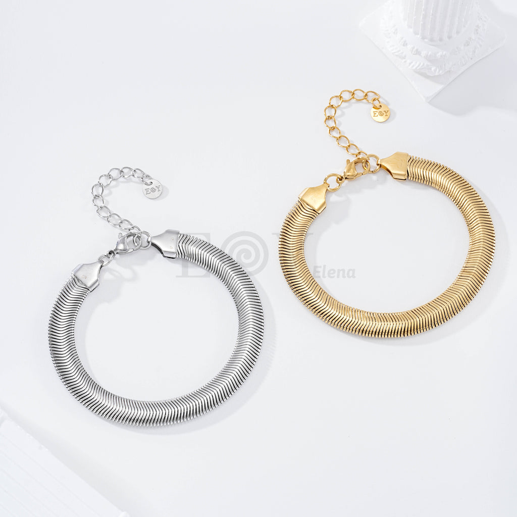 Pulsera cadena plana acero