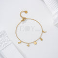 Pulsera con charms planos marinos acero