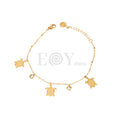 Pulsera tortuga y circonitas acero