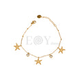 Pulsera estrella de mar y circonitas acero