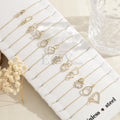 Pack de pulseras finas con figuras y circonitas