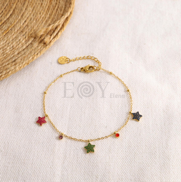 Pulsera estrellas y circonitas