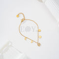 Pulsera con chapas y trébol circonitas