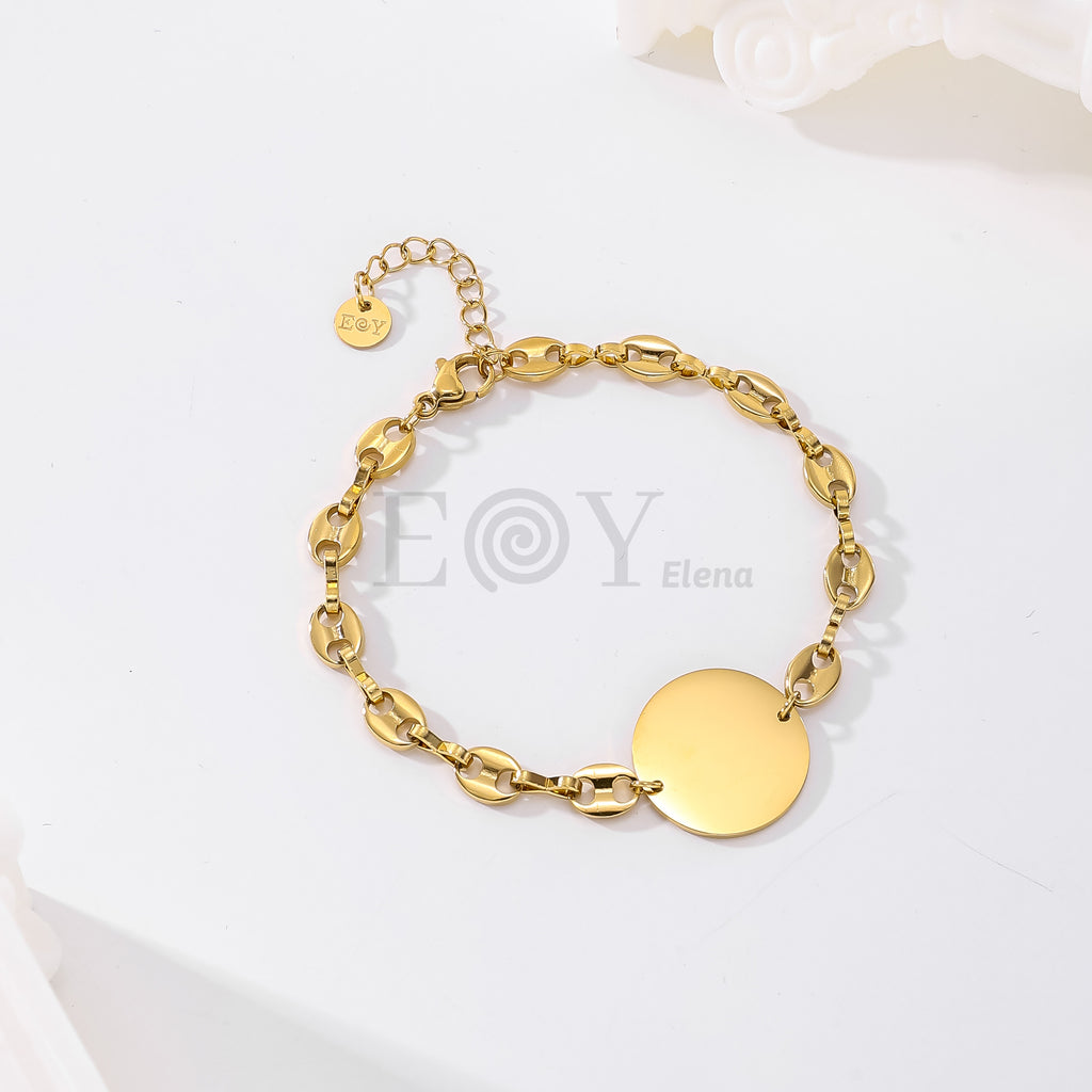 Pulsera calabrote con chapa