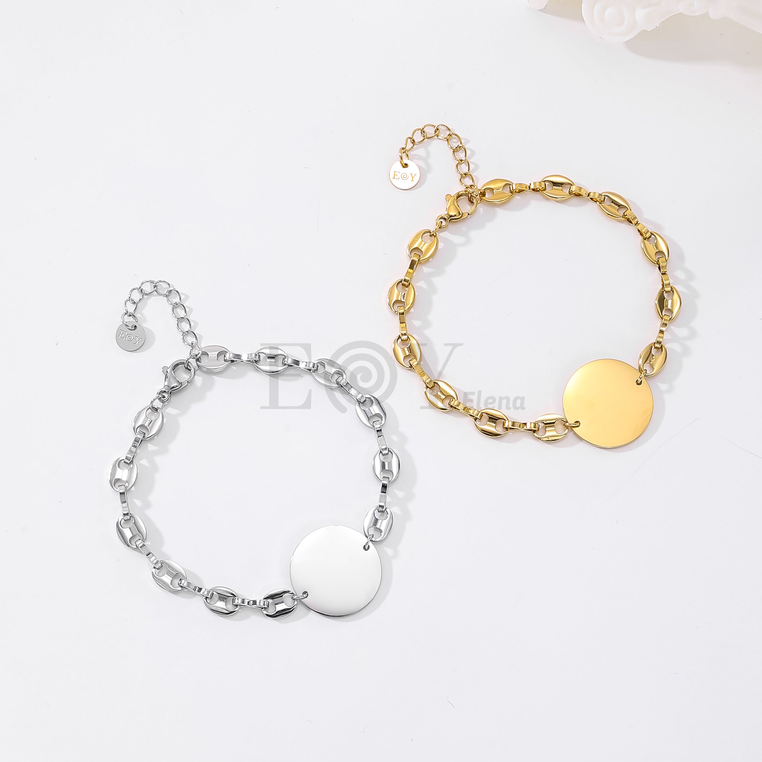 Pulsera calabrote con chapa