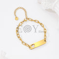 Pulsera con chapa y corazón