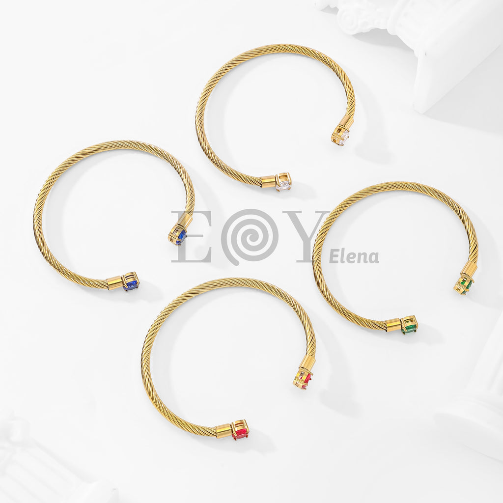 Pulsera con circonita colores