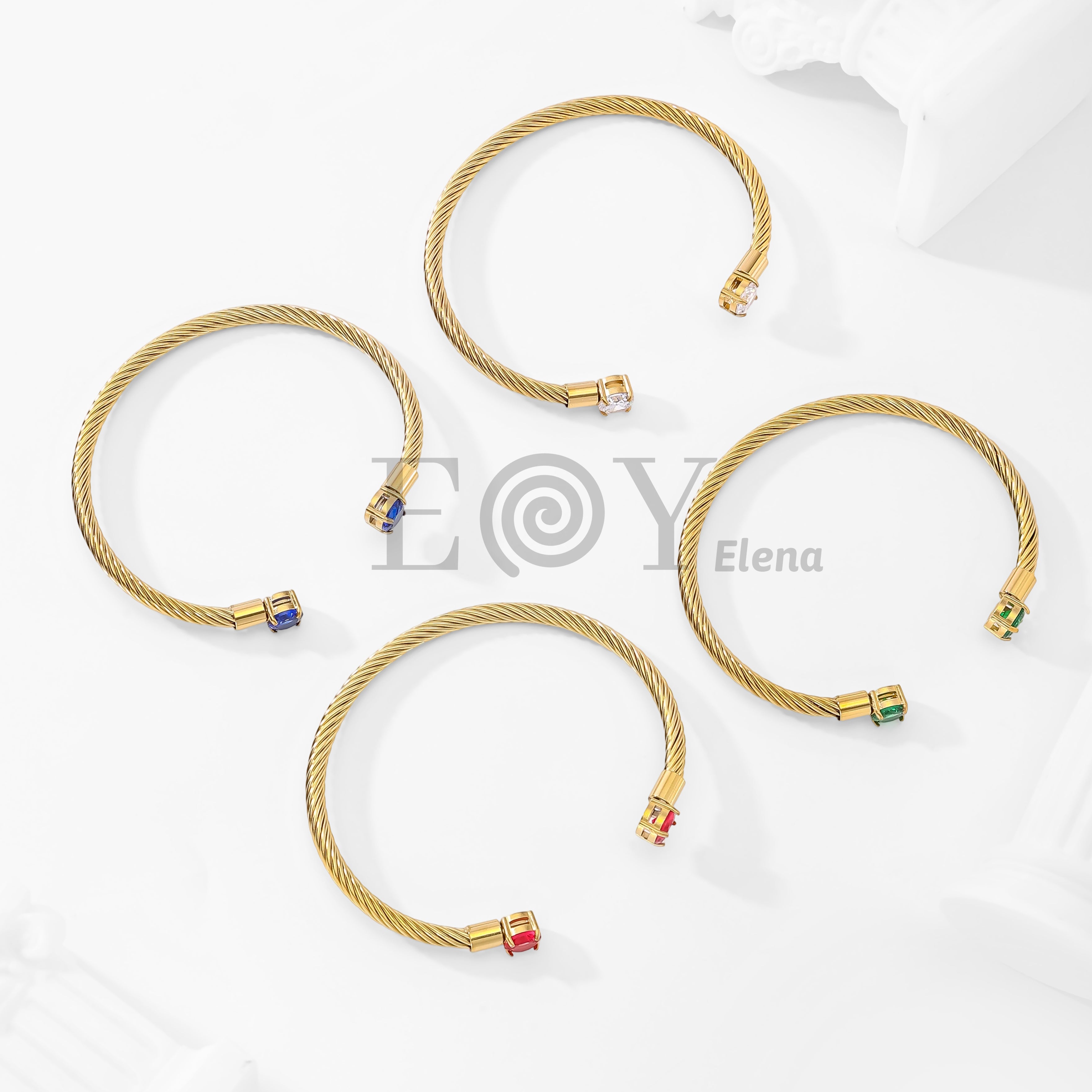 Pulsera con circonita colores
