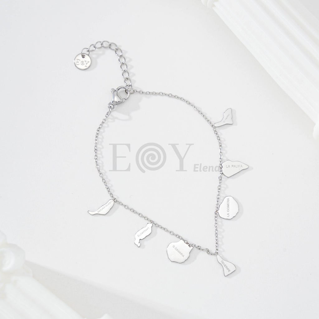 Pulsera de cadena con siluetas de las Islas Canarias