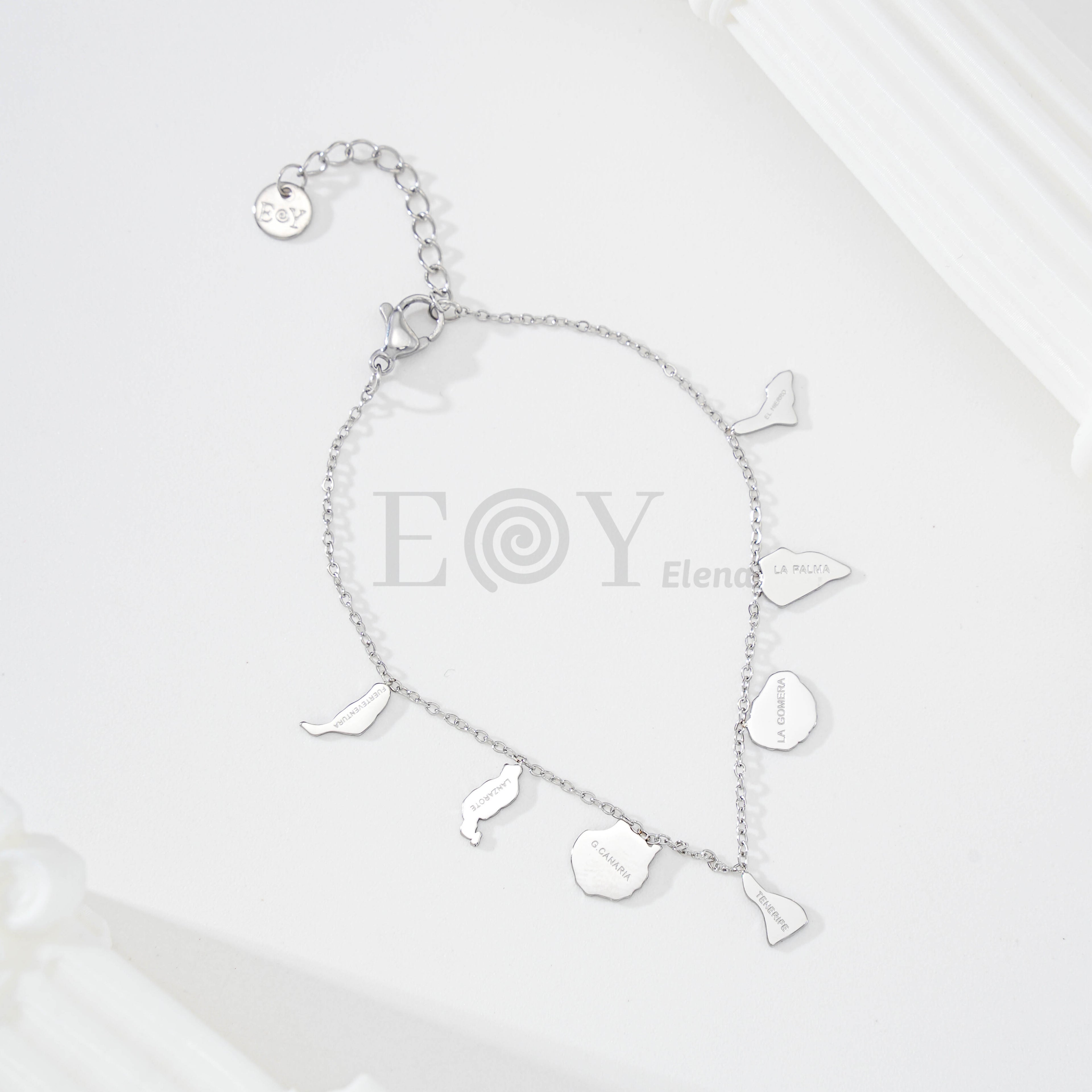 Pulsera de cadena con siluetas de las Islas Canarias