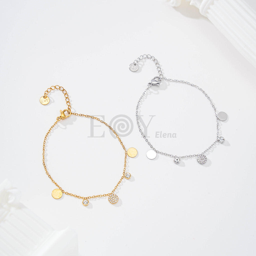 Pulsera chapas y circonitas