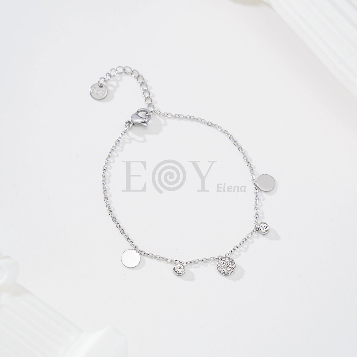 Pulsera chapas y circonitas